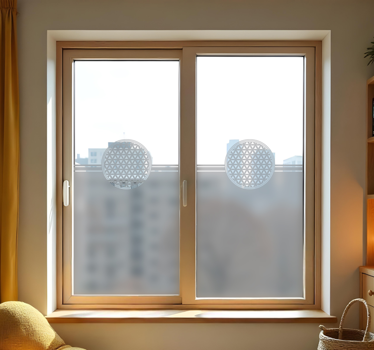 Mandala bloem van het leven Raamsticker - TenStickers