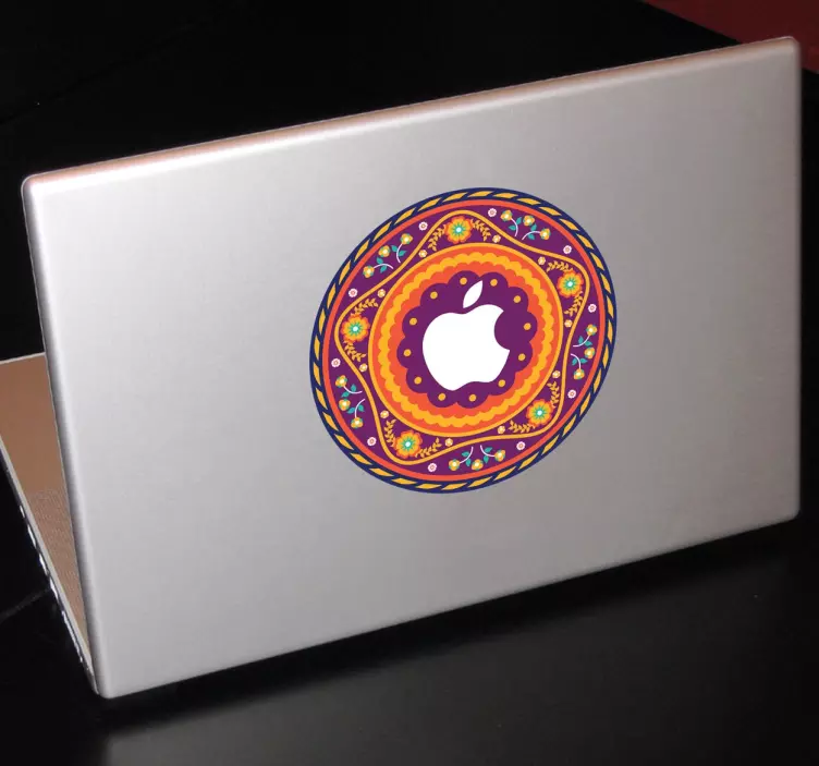 Sticker voor Macbook mandala bloemen - TenStickers