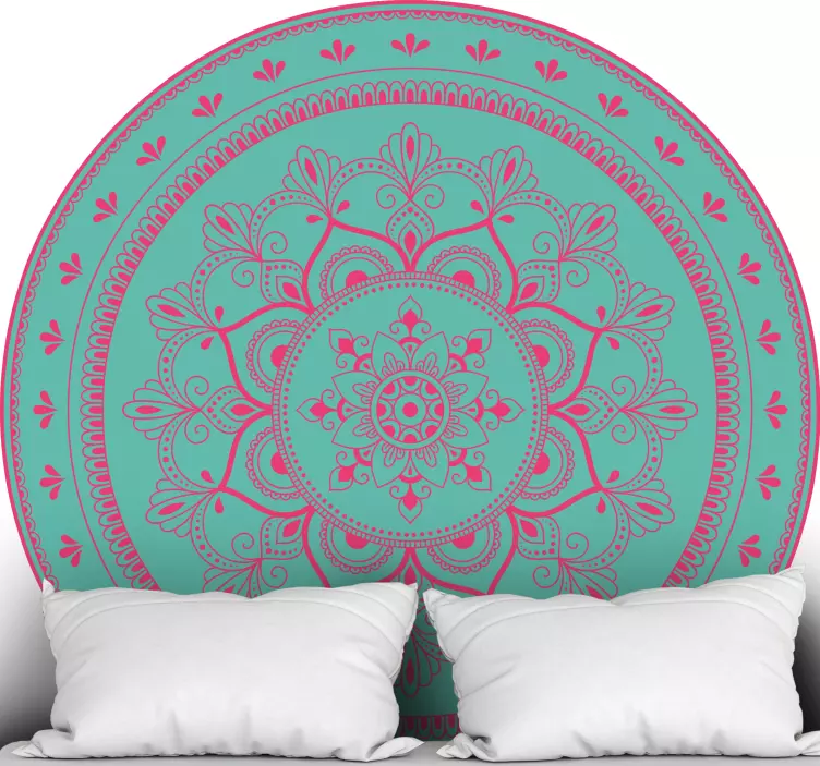 Mandala-motiefillustratie sticker bed hoofdeinde - TenStickers