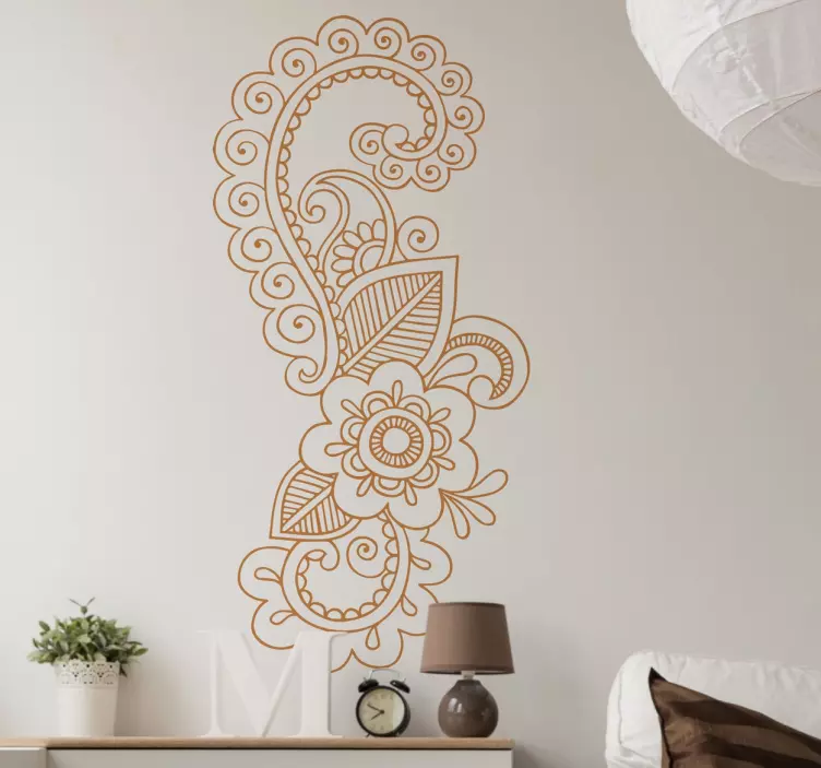 Mandala motif muursticker - TenStickers