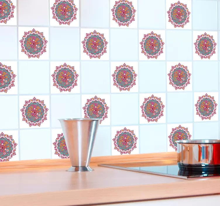 Tegelstickers keuken mandala - TenStickers
