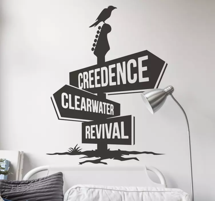 Mast gitaar muursticker Rock stickers - TenStickers