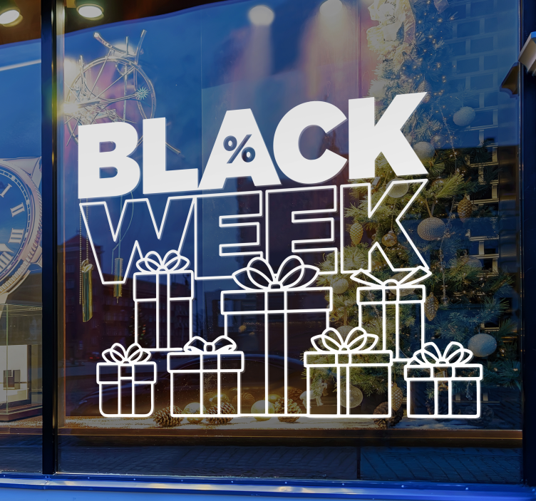 met cadeau black friday sticker - TenStickers