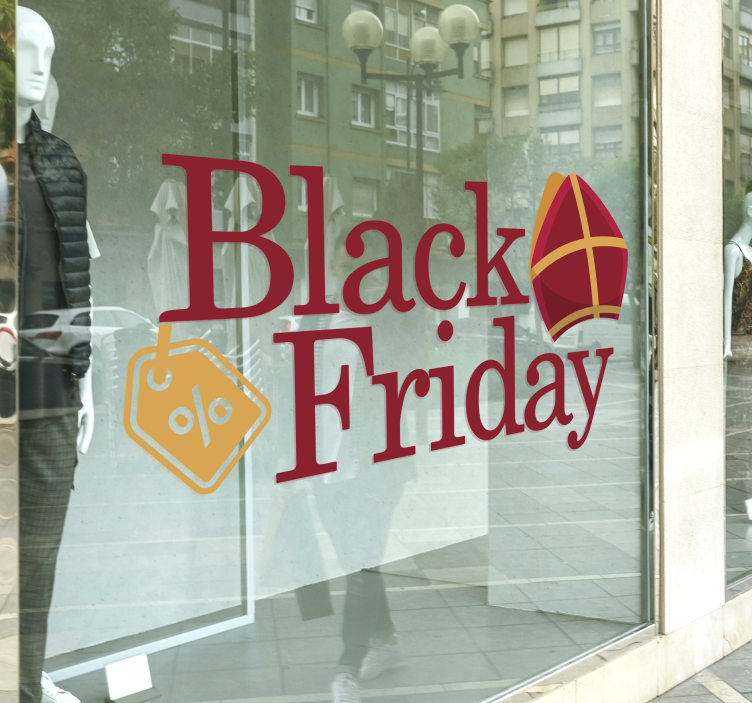 met mijter black friday sticker - TenStickers