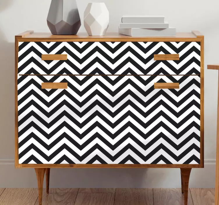 Meubel sticker chevron stijl overlay - TenStickers