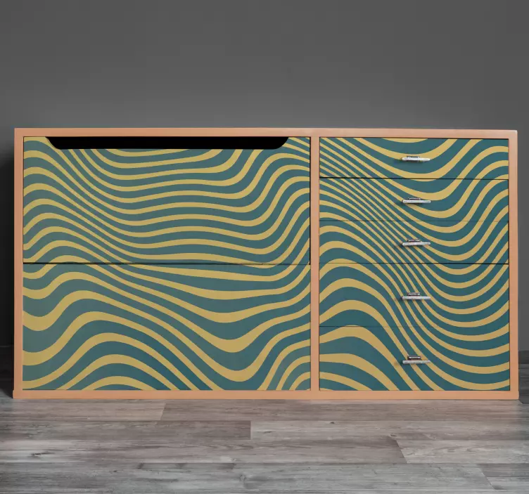 Meubel sticker golvend patroon oppervlak - TenStickers