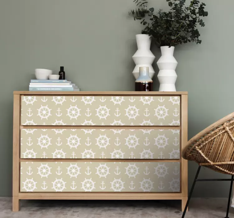 Meubel sticker nautisch wiel concept - TenStickers