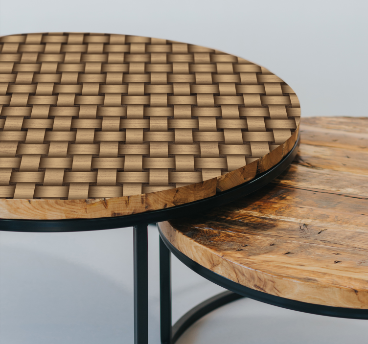 Meubelsticker van hout verweven - TenStickers