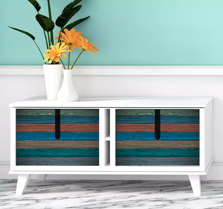 Meubelstickers houtstructuur - TenStickers