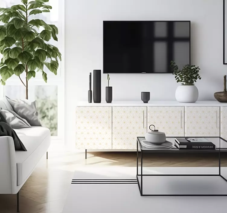 Meubilair sticker patroon 3D kubussen - TenStickers