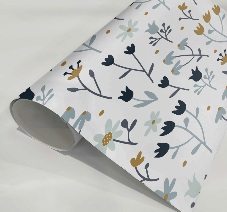 Minimalistische bloemen Meubelsticker - TenStickers