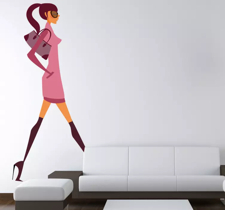 Mode Bewuste Dame Muursticker - TenStickers