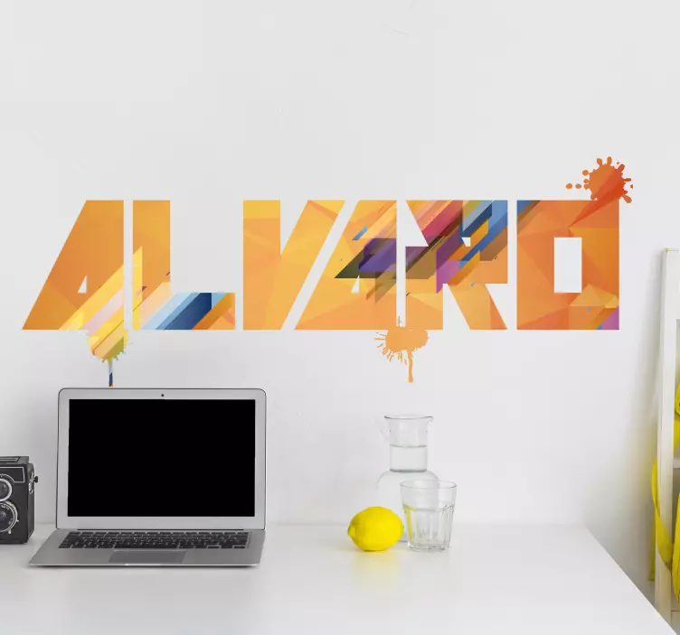 Moderne tekst sticker personaliseerbaar - TenStickers