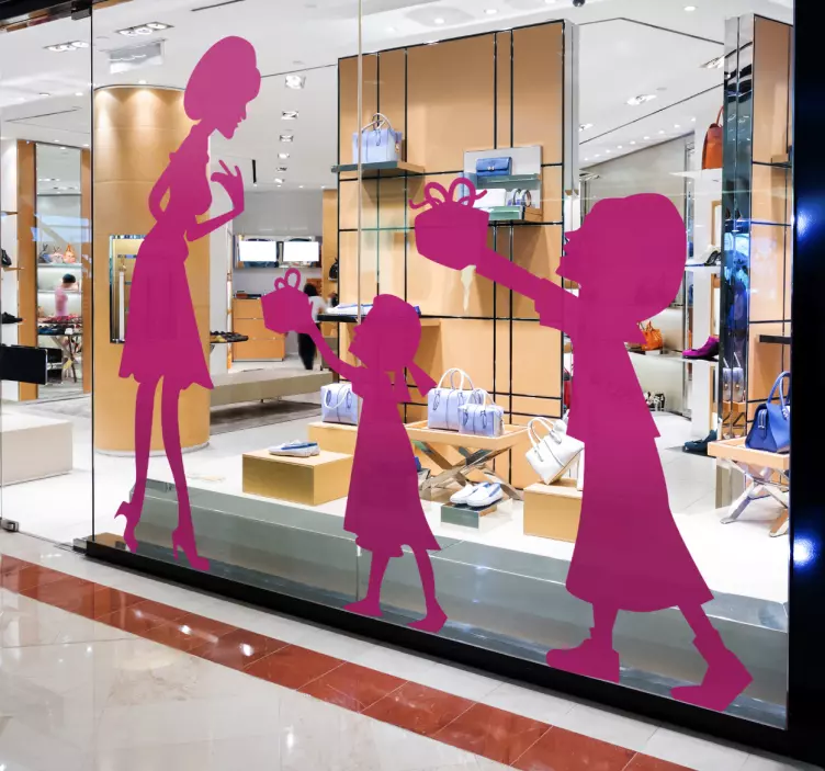 Moeder en dochter sticker - TenStickers