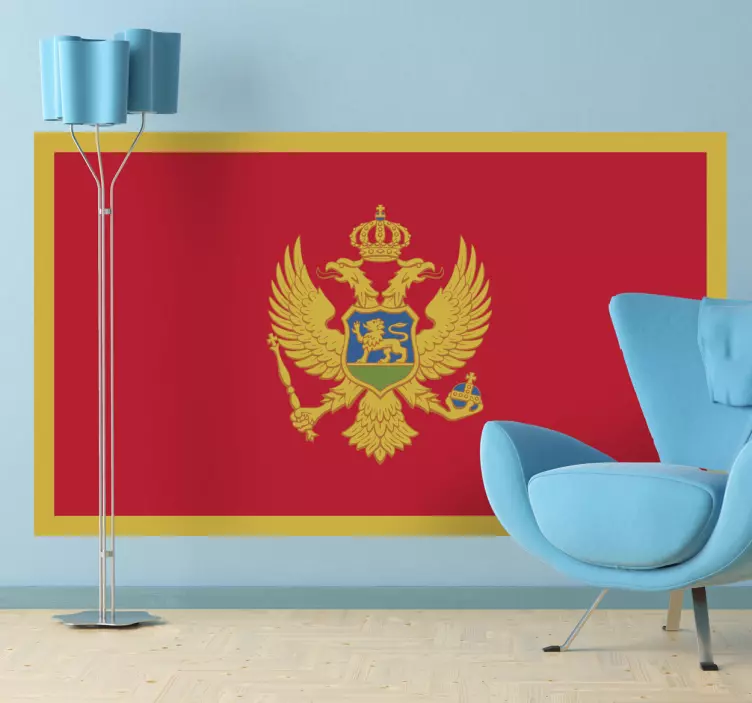 Montenegro nationaal embleem vlaggen sticker - TenStickers