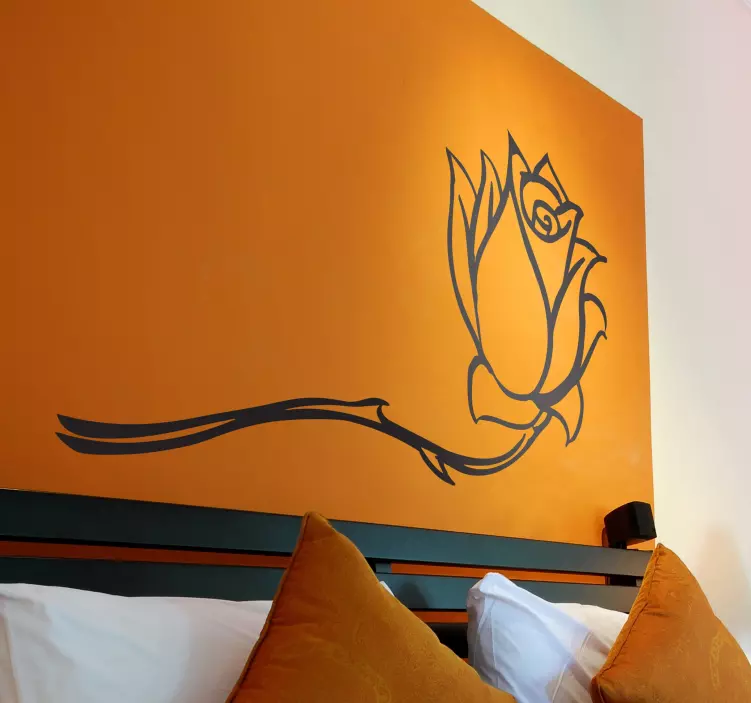 Mooie roos sticker - TenStickers