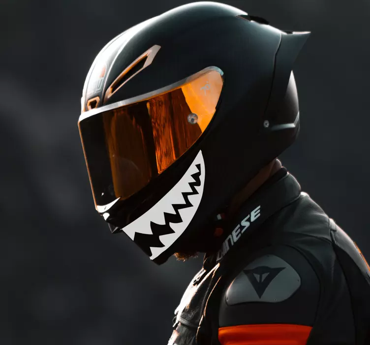 Helm stickers haaien tanden - TenStickers
