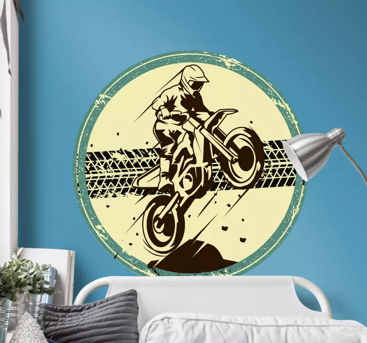 Motorcrosser springen motorcross sticker - TenStickers