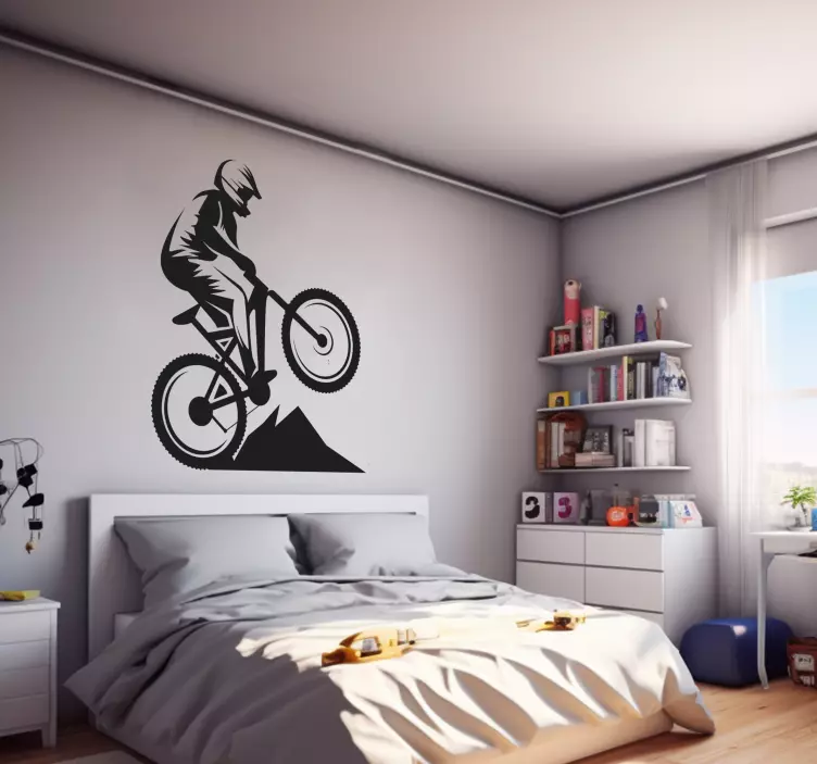 Mountain bike Muursticker tienerkamer - TenStickers