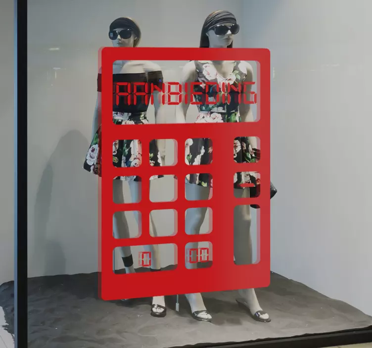 Muursticker aanbieding rekenmachine - TenStickers