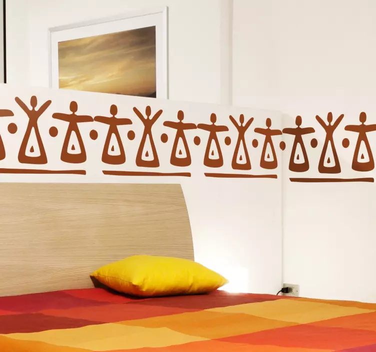 Muursticker Afrikaanse Vrouwen Silhouet - TenStickers