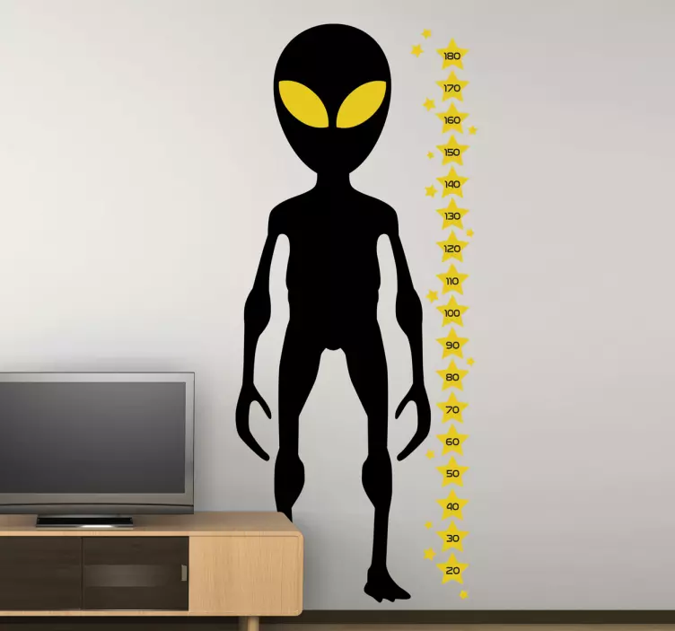 Muursticker Alien Maatstaf - TenStickers