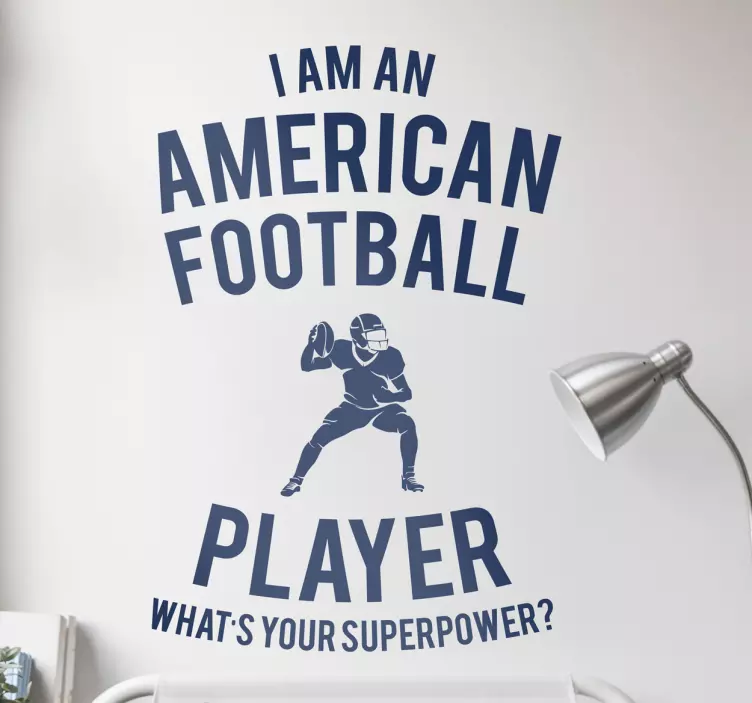 Muursticker American football player - TenStickers
