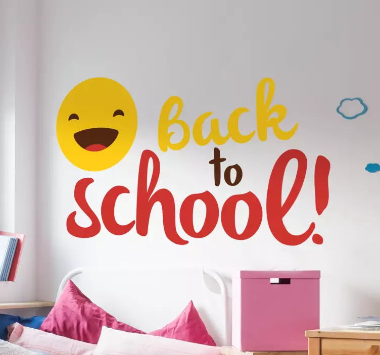Muursticker back to school blij - TenStickers