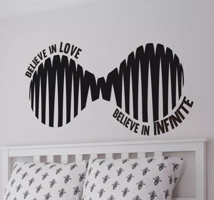 Muursticker believen in love & infinite - TenStickers