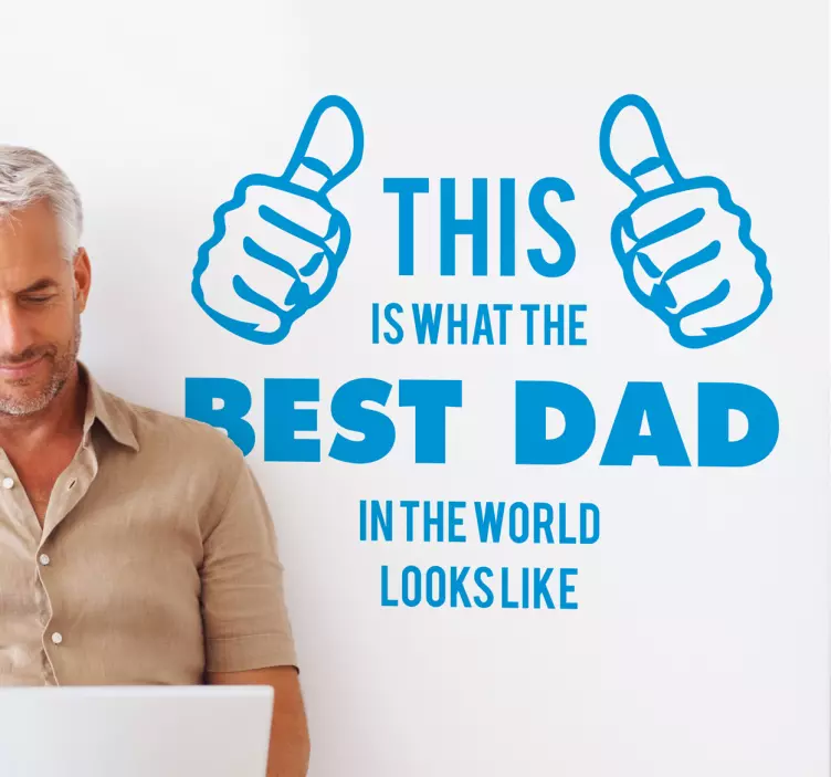 Muursticker Best Dad in the world - TenStickers