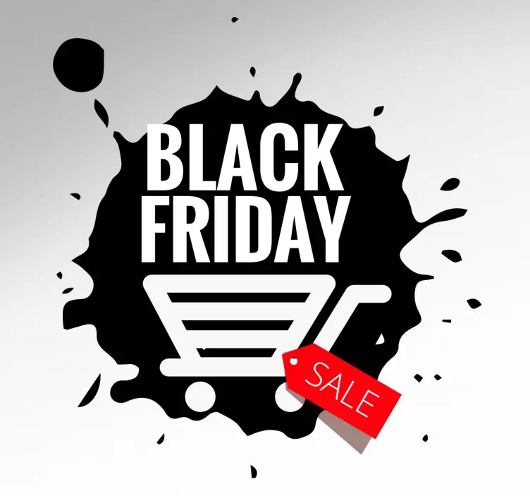 Muursticker Black Friday Splash - TenStickers