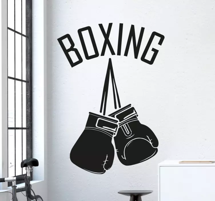 Muursticker Boxing Bokshandschoenen - TenStickers