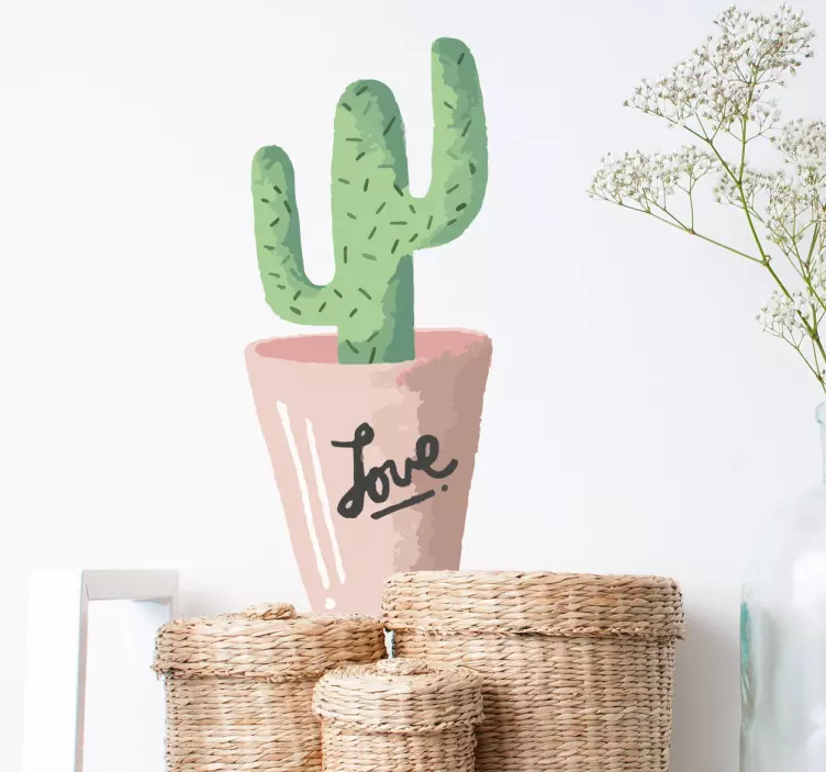 Muursticker cactus love - TenStickers