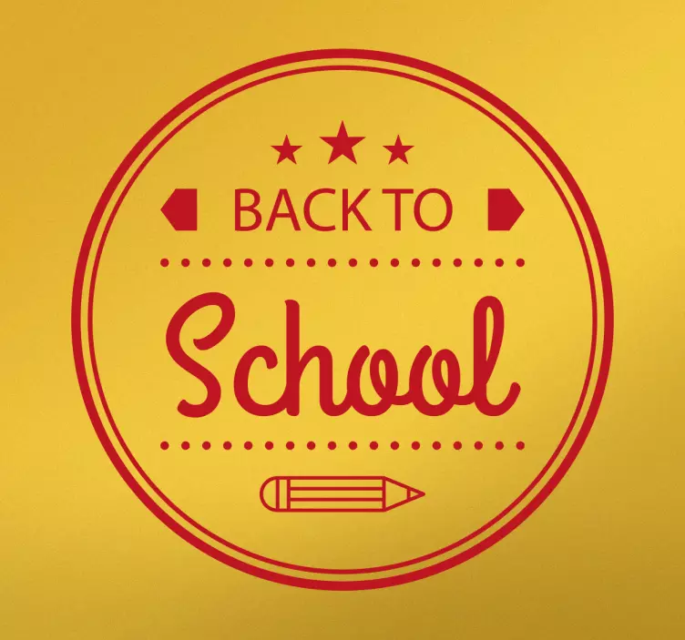 Muursticker cirkel back to school - TenStickers