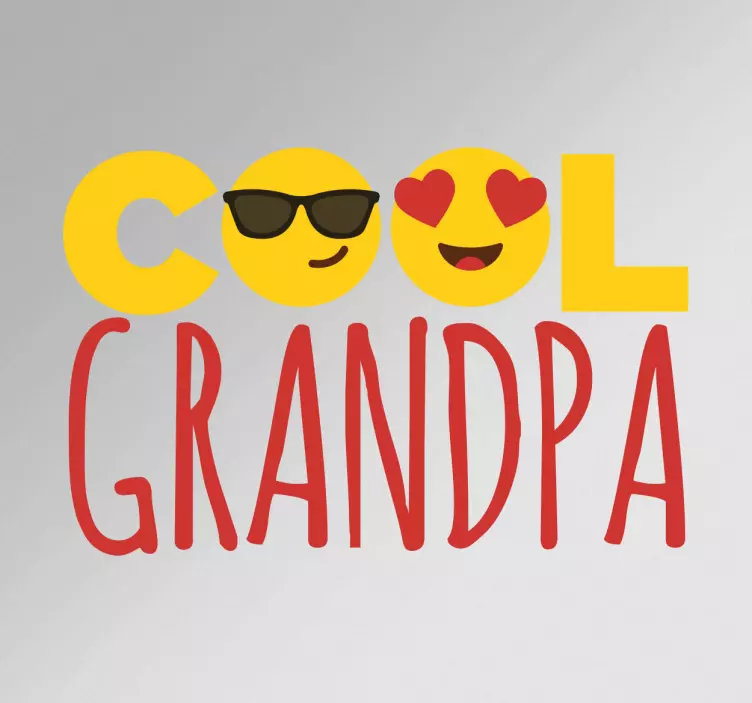 Muursticker Cool Grandpa - TenStickers