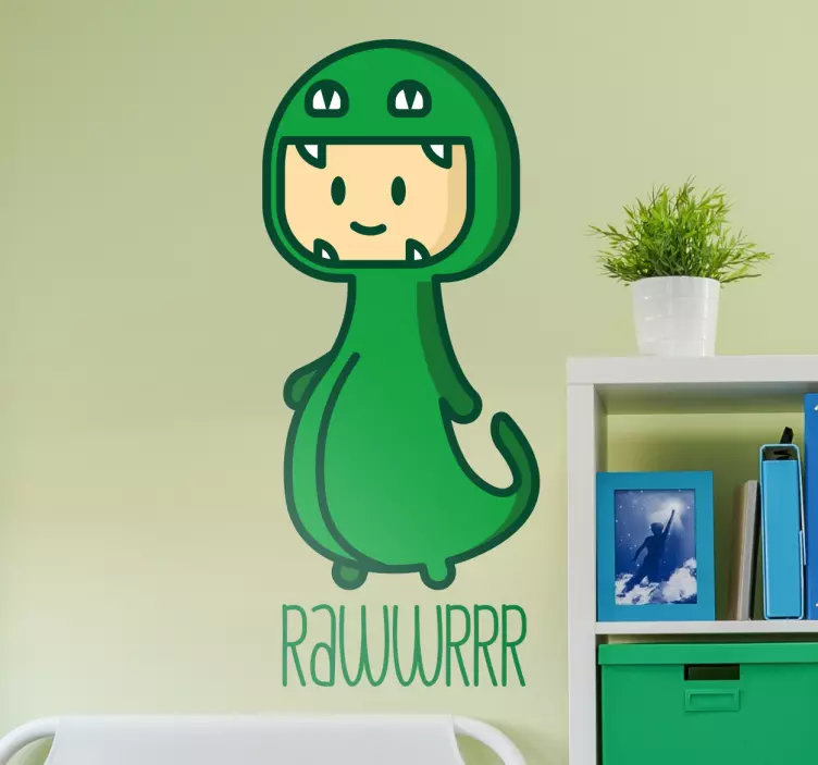 muursticker Dino kostuum - TenStickers