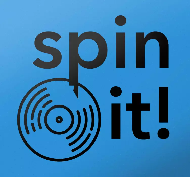 Muursticker Disco Spin It - TenStickers