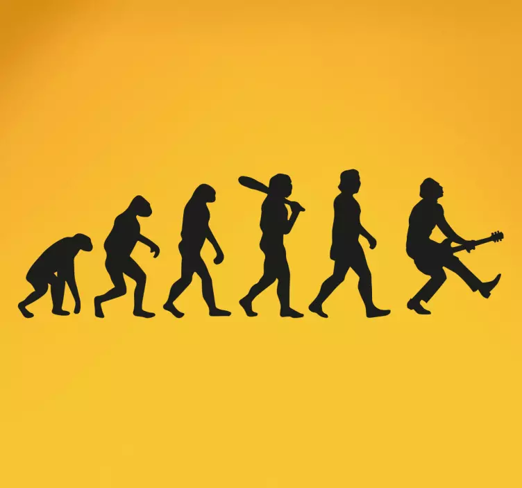 Muursticker evolutie rock - TenStickers