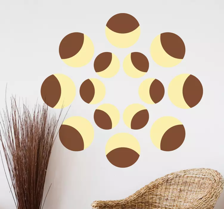 Muursticker fasen maan - TenStickers