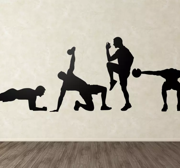 Muursticker Fitness Bewegingen - TenStickers