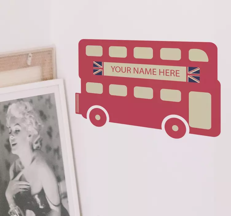 Muursticker Gepersonaliseerd Bus London - TenStickers