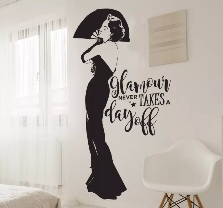 Muursticker woonkamer glamour - TenStickers