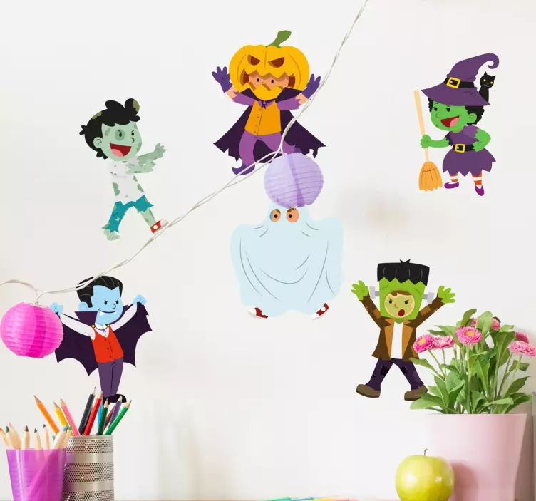 Muursticker Halloween Figuurtjes - TenStickers