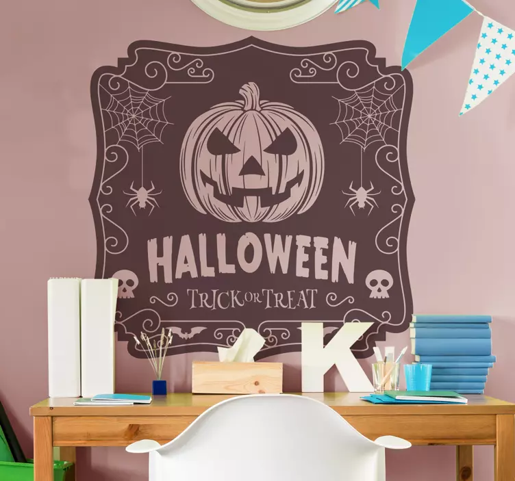 Muursticker Halloween trick or treat - TenStickers