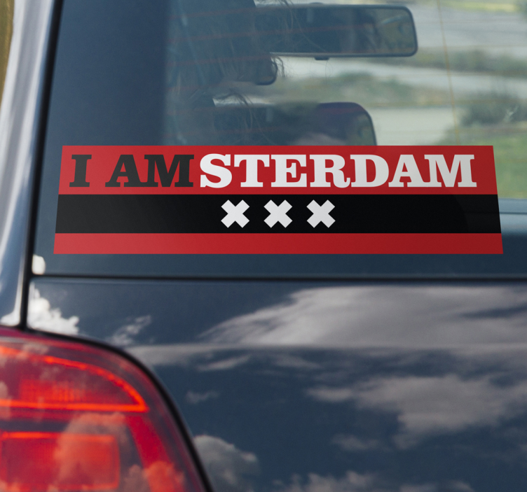 I Amsterdam autosticker - TenStickers