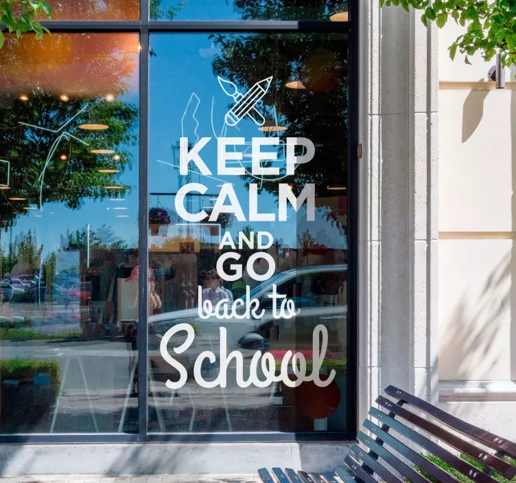Muursticker Keep Calm Back To School - TenStickers