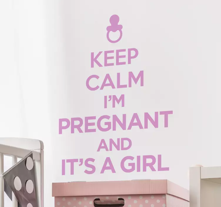 Muursticker Keep Calm It´s A Girl - TenStickers