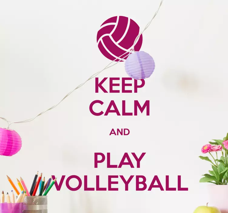 Muursticker Keep calm Play Volleyball - TenStickers