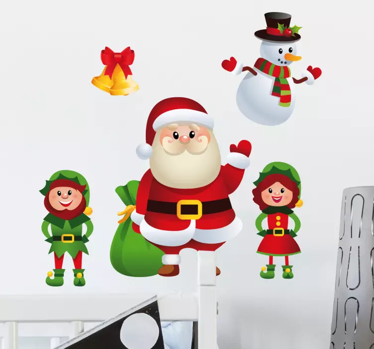 Muursticker Kerst Figuurtjes - TenStickers