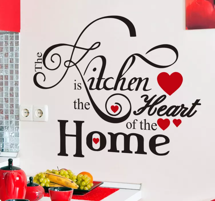 Muursticker keuken heart of the home - TenStickers